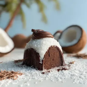 Coconut Dome with Chocolate Spread