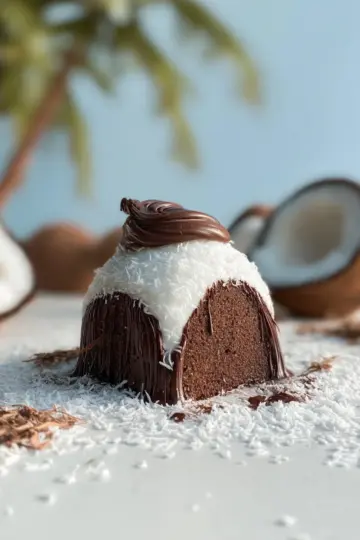 Coconut Dome with Chocolate Spread