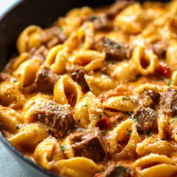 Creamy Beef and Shells