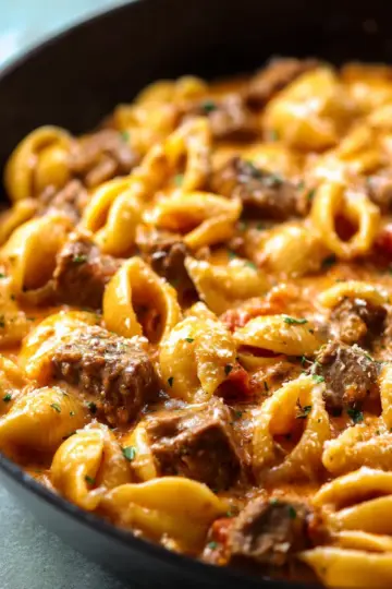 Creamy Beef and Shells