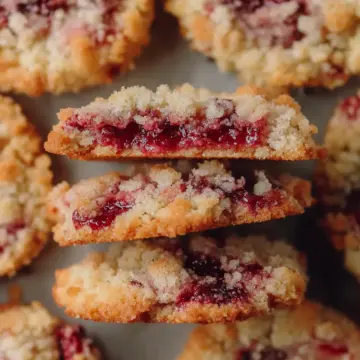 Raspberry Crumble Cookies
