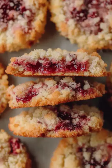 Raspberry Crumble Cookies