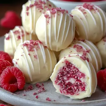 White Chocolate Raspberry Cheesecake Balls