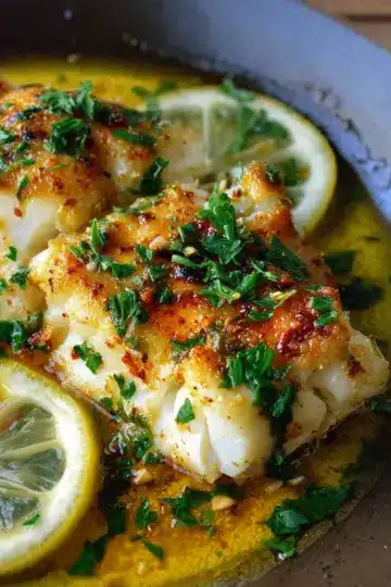 Baked Cod Recipe with Lemon and Garlic