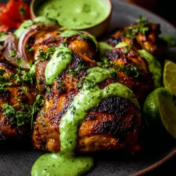 Peruvian Chicken with Green Sauce