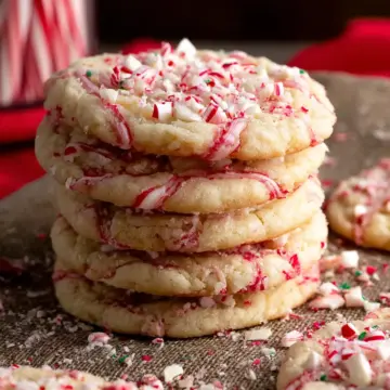White Chocolate Candy Cane Cookies