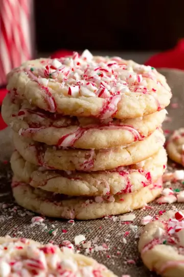 White Chocolate Candy Cane Cookies