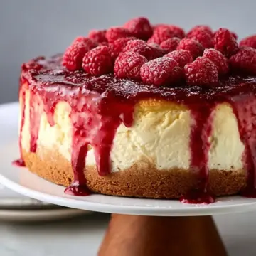 Boozy Raspberry Lemon Souffle Cheesecake