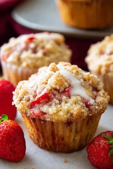 Strawberry Crumb Muffins