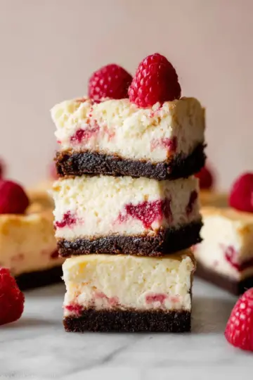 White Chocolate Raspberry Cheesecake Bars
