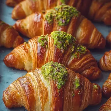 Golden Pistachio Croissants
