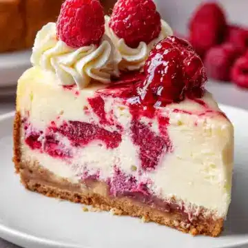 White Chocolate Raspberry Cheesecake