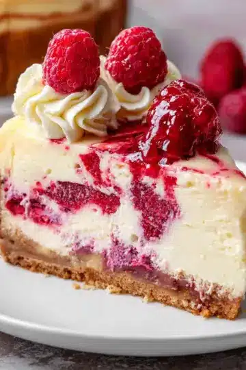 White Chocolate Raspberry Cheesecake