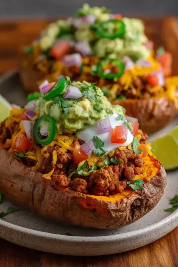 Taco Stuffed Sweet Potatoes