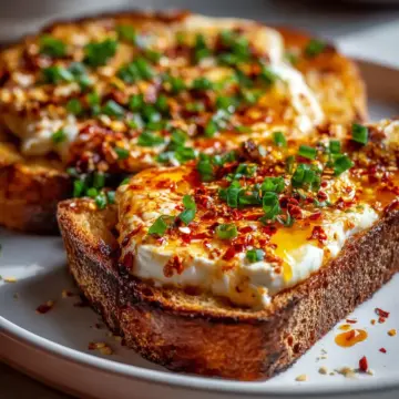 Whipped Smoked Gouda Chili Crisp Toast Recipe