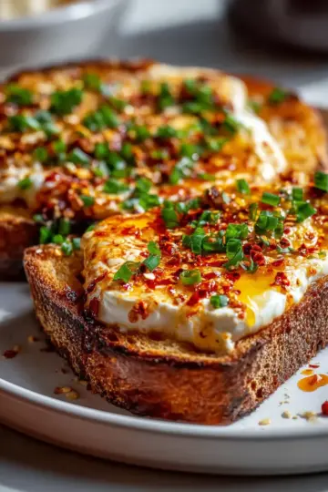 Whipped Smoked Gouda Chili Crisp Toast Recipe