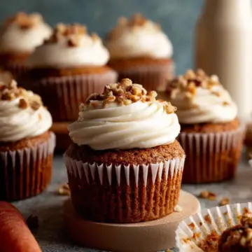 Classic Homemade Carrot Cake Cupcakes with Cream Cheese Frosting