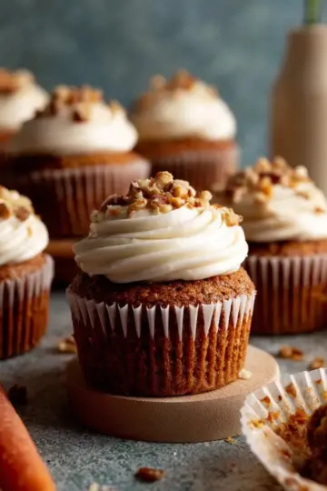 Classic Homemade Carrot Cake Cupcakes with Cream Cheese Frosting