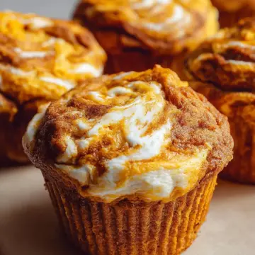 Best Swirled Pumpkin Cream Cheese Muffins