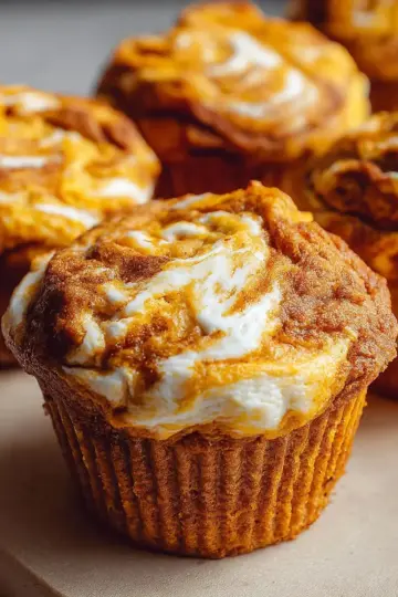 Best Swirled Pumpkin Cream Cheese Muffins