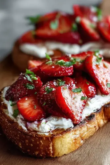 Delicious Roasted Strawberry Ricotta Toast