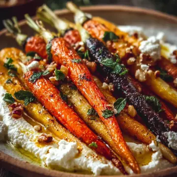 Roasted Carrot Parsnip Mix with Whipped Feta