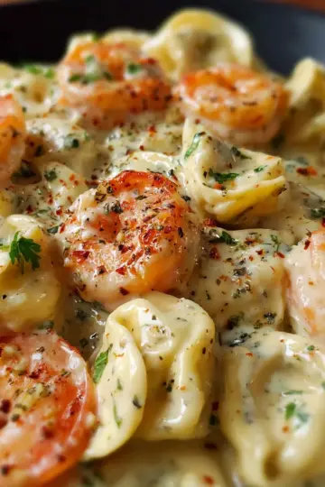 Shrimp Tortellini Alfredo