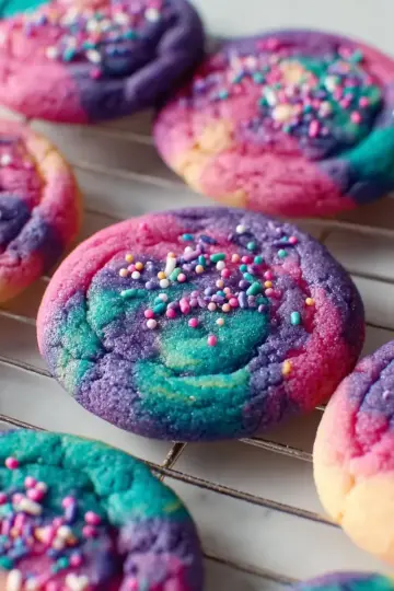 Vibrant & Chewy Tie-Dye Sugar Cookies