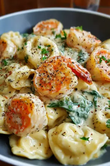 Shrimp Tortellini Alfredo