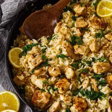 Lemon Chicken Rice Skillet
