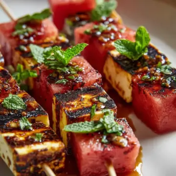 Spicy Halloumi and Watermelon Skewer Recipe