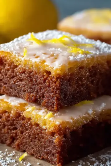 Easy Lemon Brownies Recipe