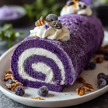 Irresistible Purple Velvet Cake Roll That Steals the Show
