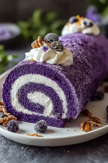 Irresistible Purple Velvet Cake Roll That Steals the Show