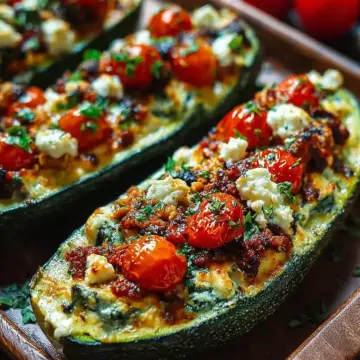 Mediterranean Stuffed Zucchini