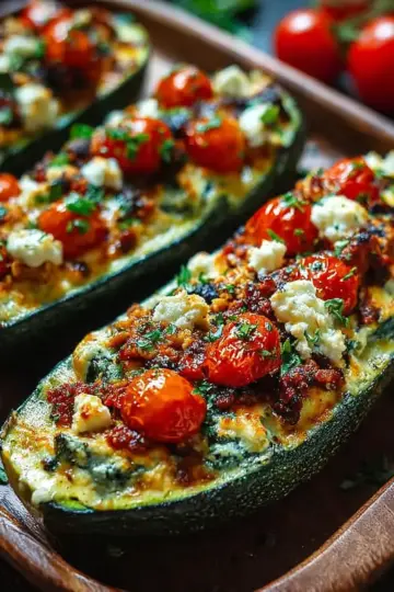 Mediterranean Stuffed Zucchini