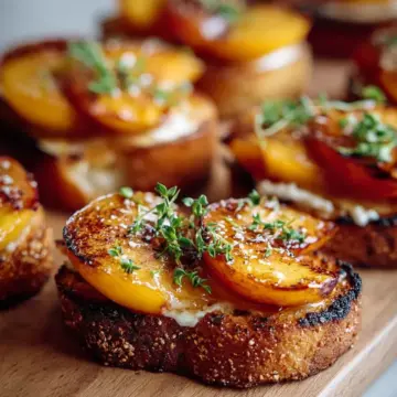 Miso Butter Roasted Peach Crostini Recipe