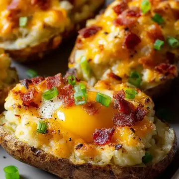 Twice Baked Loaded Breakfast Potatoes