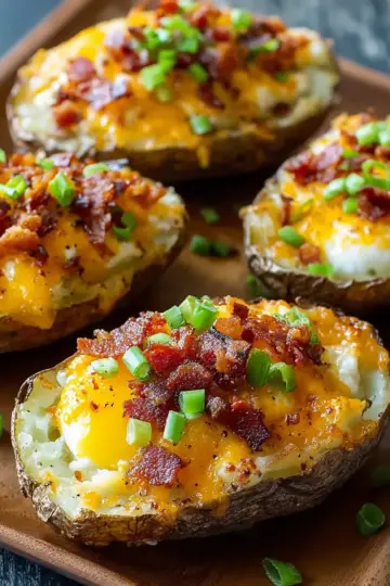 Twice Baked Loaded Breakfast Potatoes