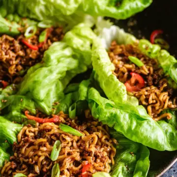 Teriyaki Ramen Lettuce Wraps
