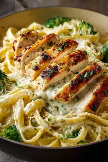 Creamy Garlic Alfredo Chicken Pasta Recipe