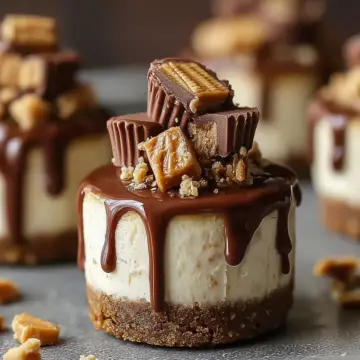 Mini Peanut Butter Cup Cheesecakes