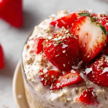 Delicious Strawberry Overnight Oats
