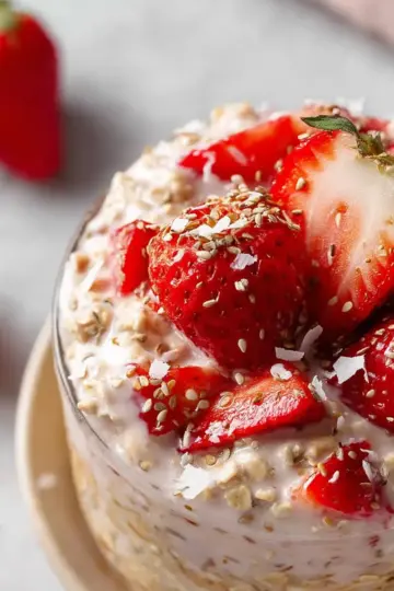 Delicious Strawberry Overnight Oats