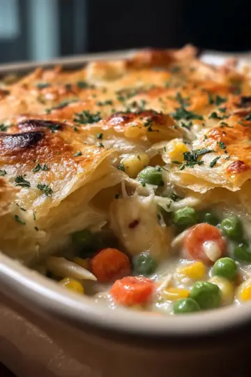 Chicken pot pie casserole