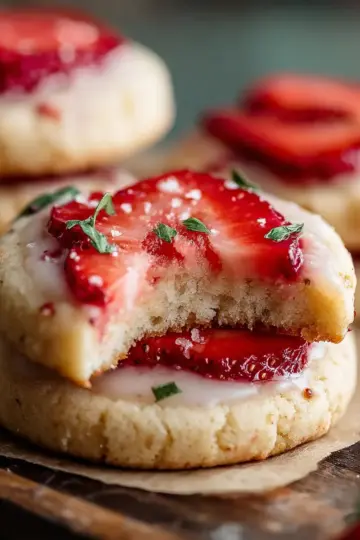 Easy Strawberry Shortbread Cookies