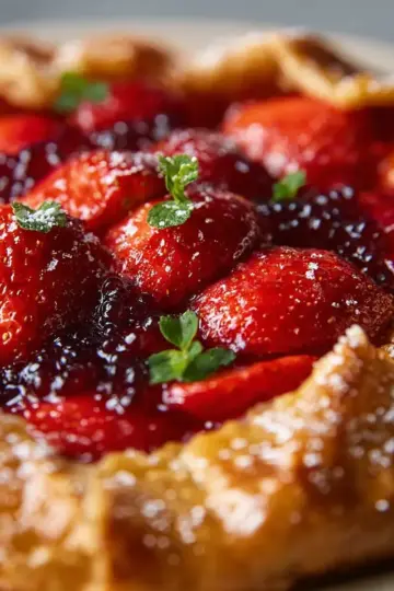 Strawberry Ricotta Galette with Balsamic Caviar