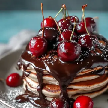 Delicious Chocolate Cherry Pancakes