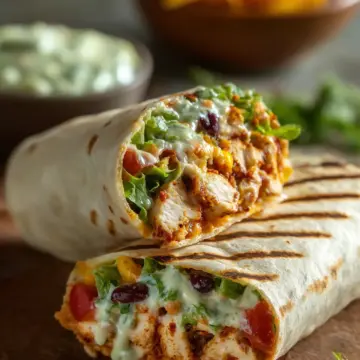 Easy Chipotle Ranch Grilled Chicken Burrito