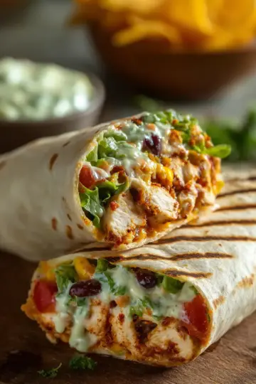 Easy Chipotle Ranch Grilled Chicken Burrito